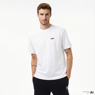  Converse Erkek Beyaz T-Shirt