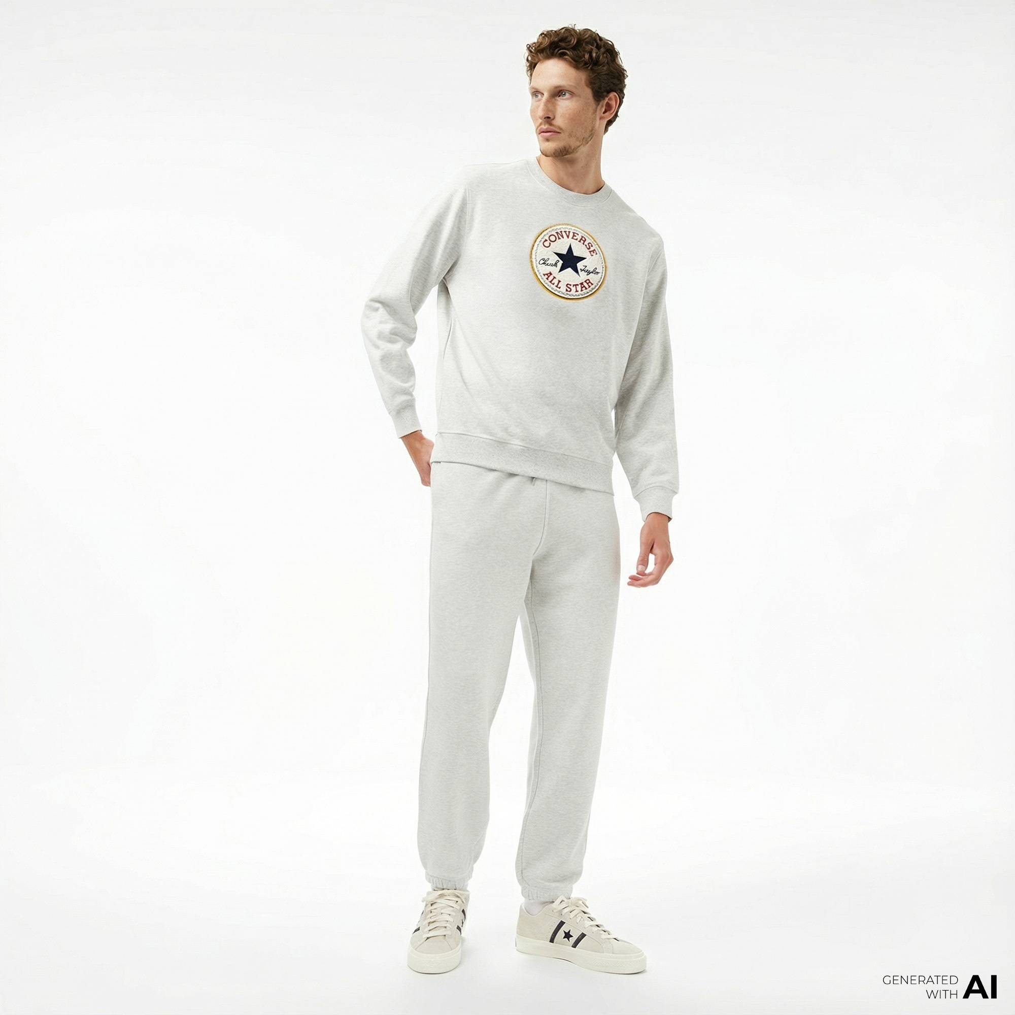 Converse Erkek Gri Sweatshirt