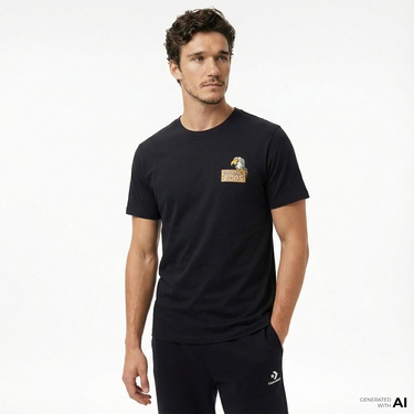  Converse Erkek Siyah T-Shirt