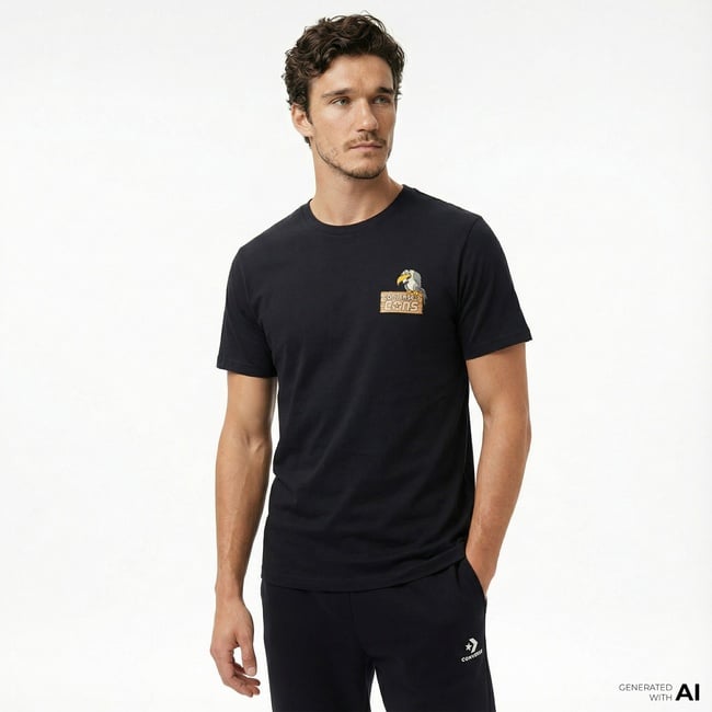  Converse Erkek Siyah T-Shirt