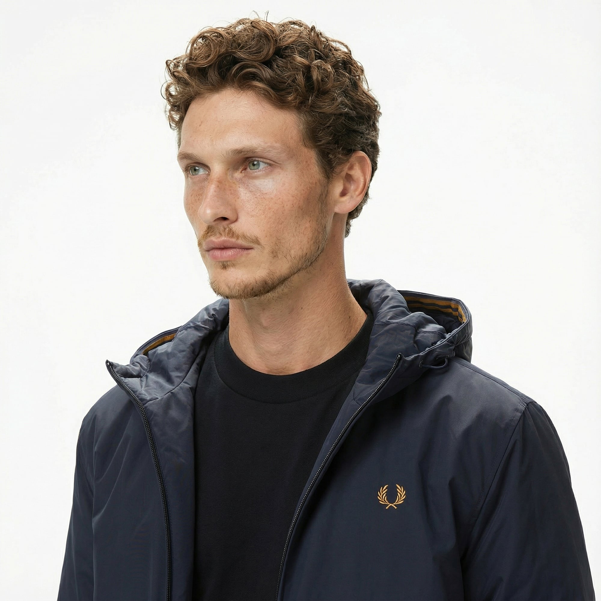 Fred Perry Hooded Brentham Erkek Lacivert Mont