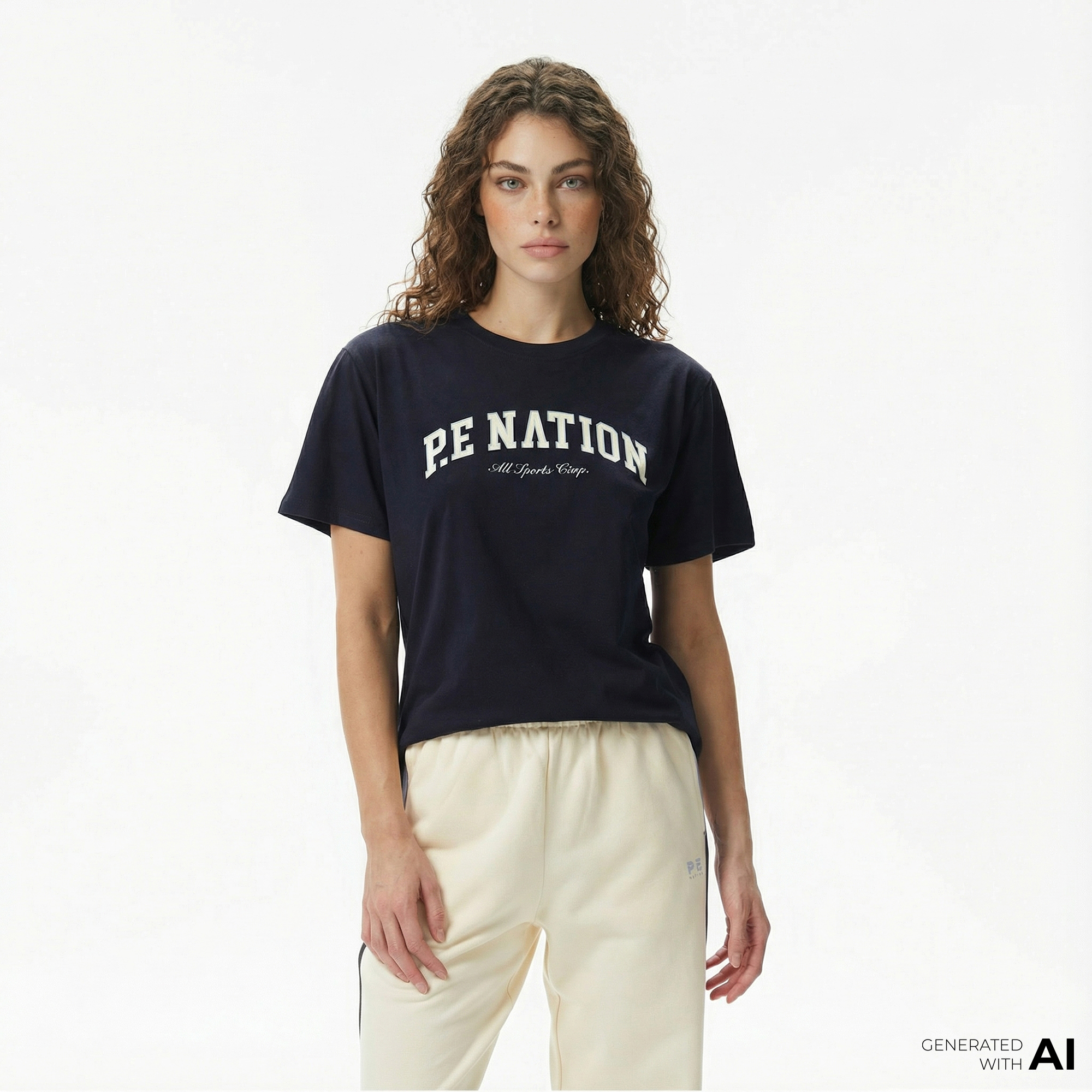  P.E Nation Heritage Kadın Lacivert T-Shirt