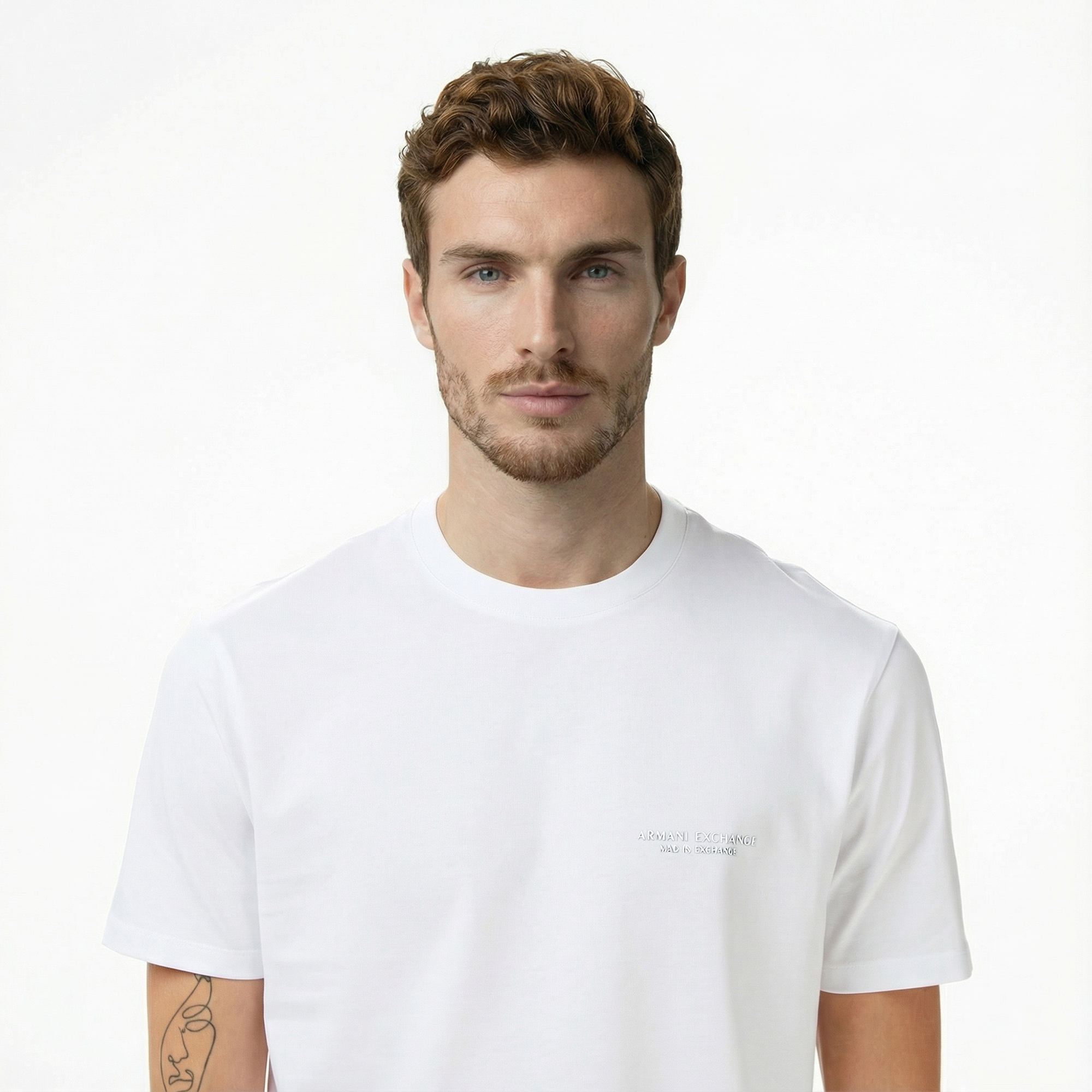 Armani Exchange Erkek Beyaz T-Shirt