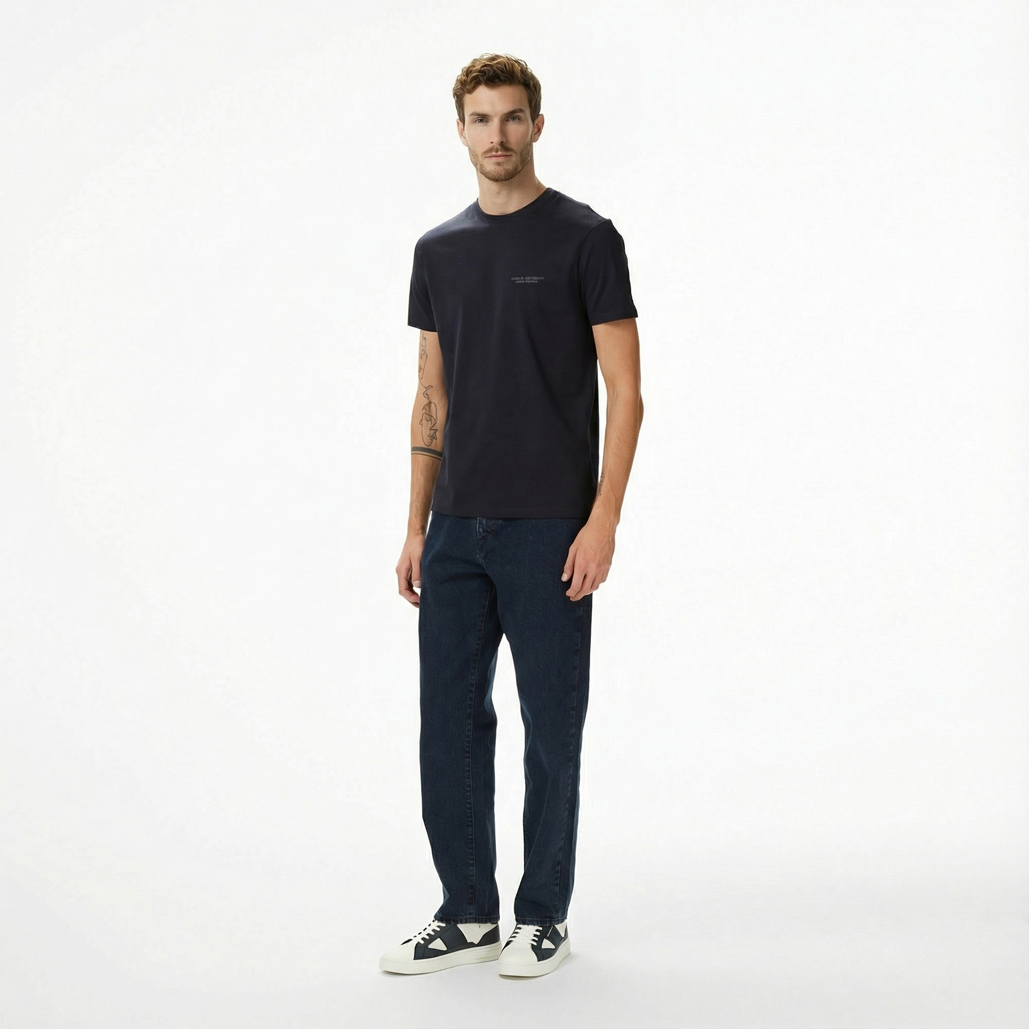 Armani Exchange Erkek Lacivert T-Shirt