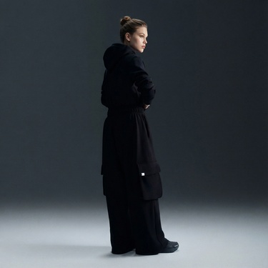  Nike Sportswear Phoenix Fleece Kadın Siyah Kapüşonlu Hoodie