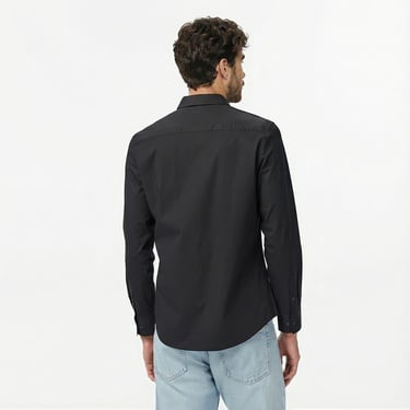  Calvin Klein Solid Slim Erkek Siyah Gömlek