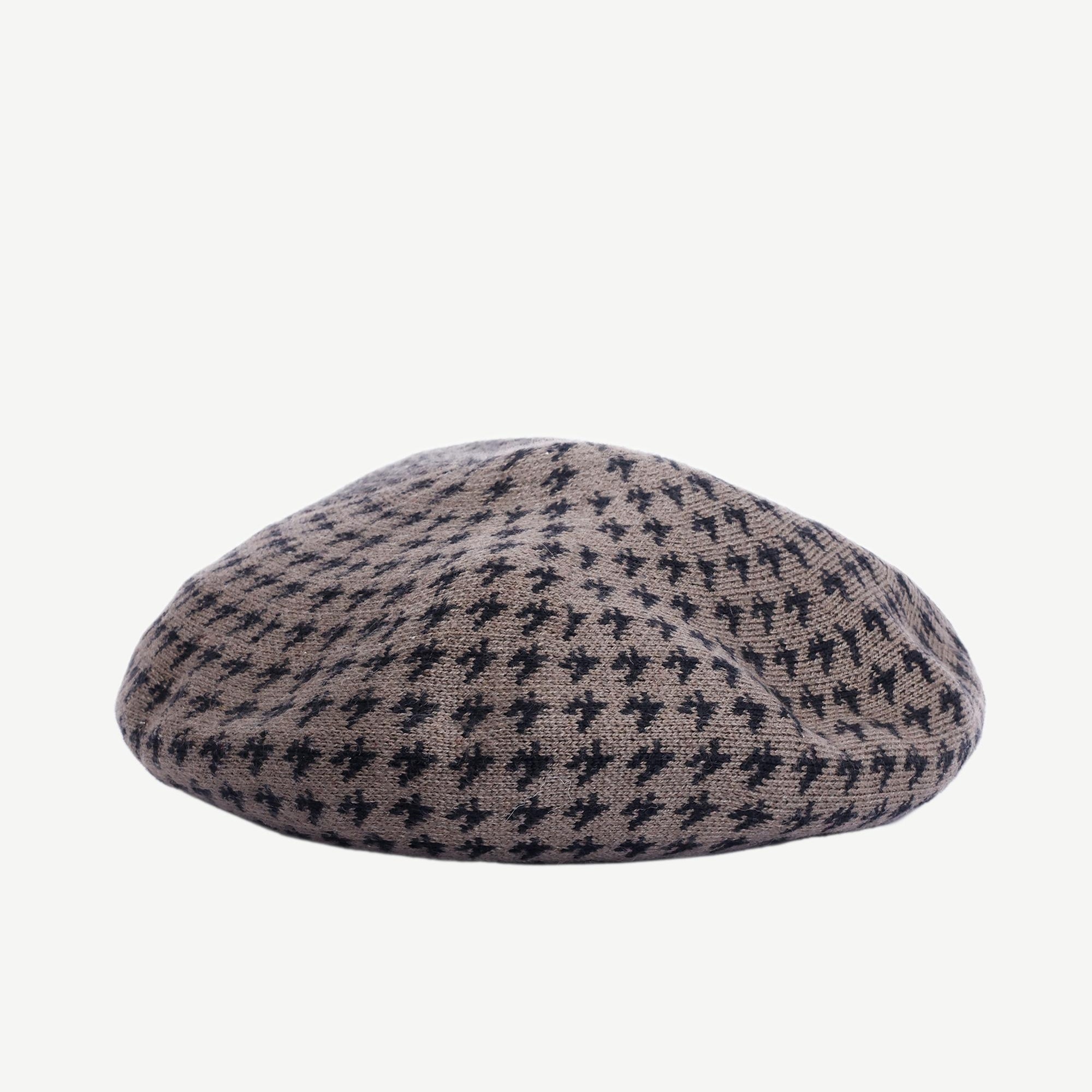 YARGICI Yün Karışımlı Desenli Fransız Şapkası