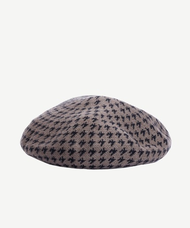  YARGICI Yün Karışımlı Desenli Fransız Şapkası