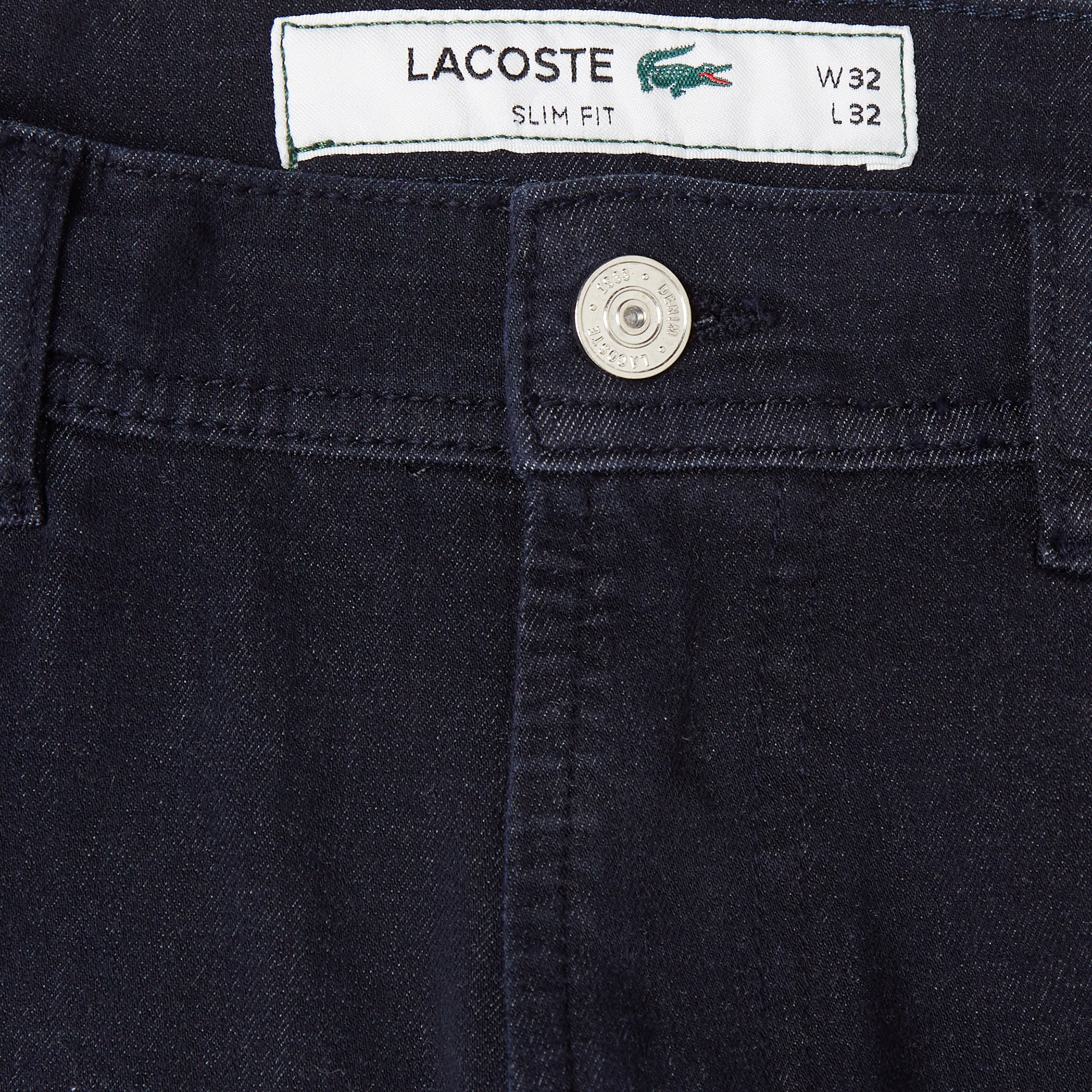 Lacoste Erkek Slim Fit Koyu Mavi Jean Pantolon
