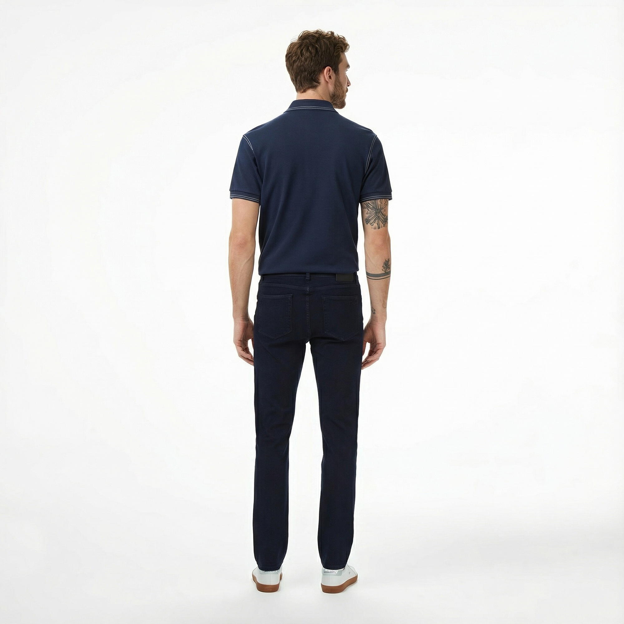 Lacoste Erkek Slim Fit Koyu Mavi Jean Pantolon