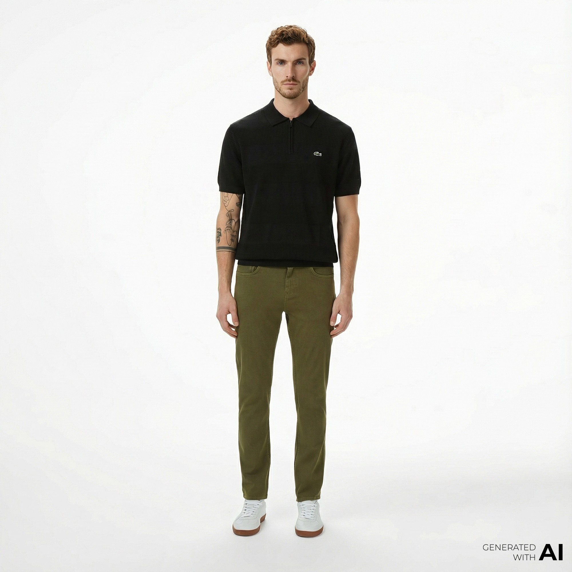 Lacoste Erkek Slim Fit Haki Jean Pantolon