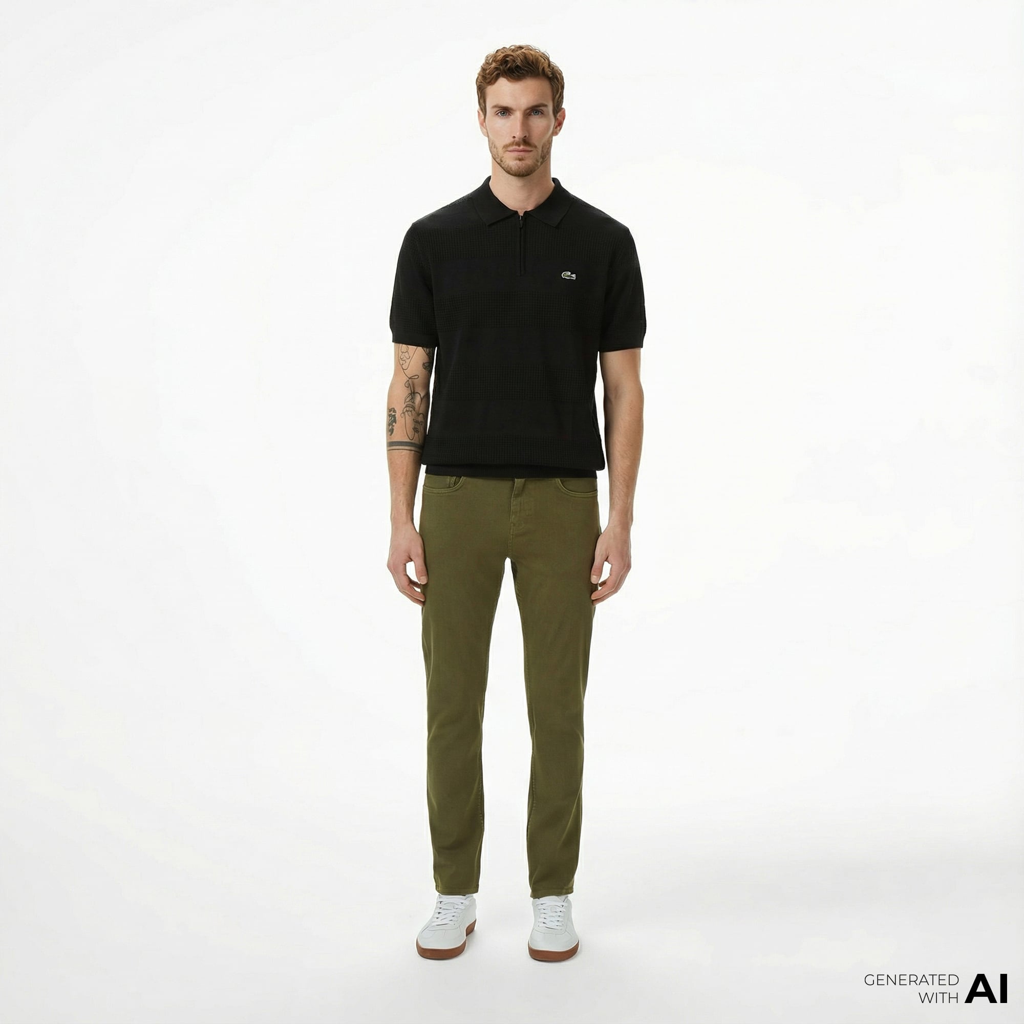  Lacoste Erkek Slim Fit Haki Jean Pantolon