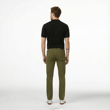  Lacoste Erkek Slim Fit Haki Jean Pantolon