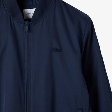  Lacoste Erkek Dik Yaka Lacivert Bomber Ceket