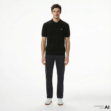  Lacoste Erkek Regular Fit Siyah Jean Pantolon