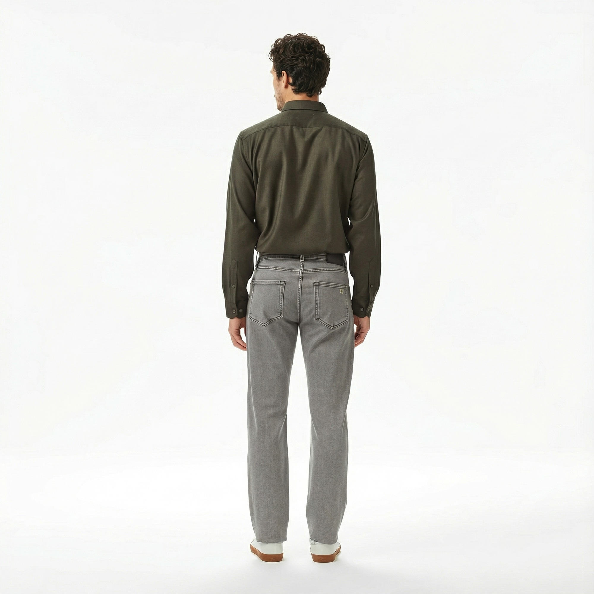 Lacoste Erkek Regular Fit Gri Jean Pantolon