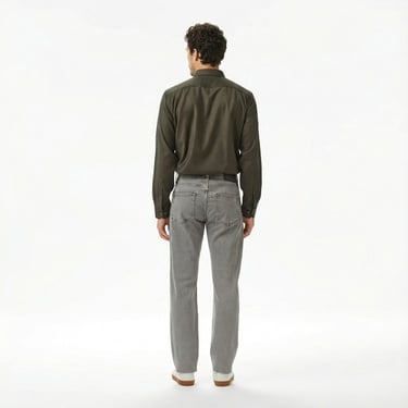  Lacoste Erkek Regular Fit Gri Jean Pantolon