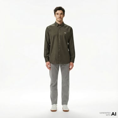  Lacoste Erkek Regular Fit Gri Jean Pantolon