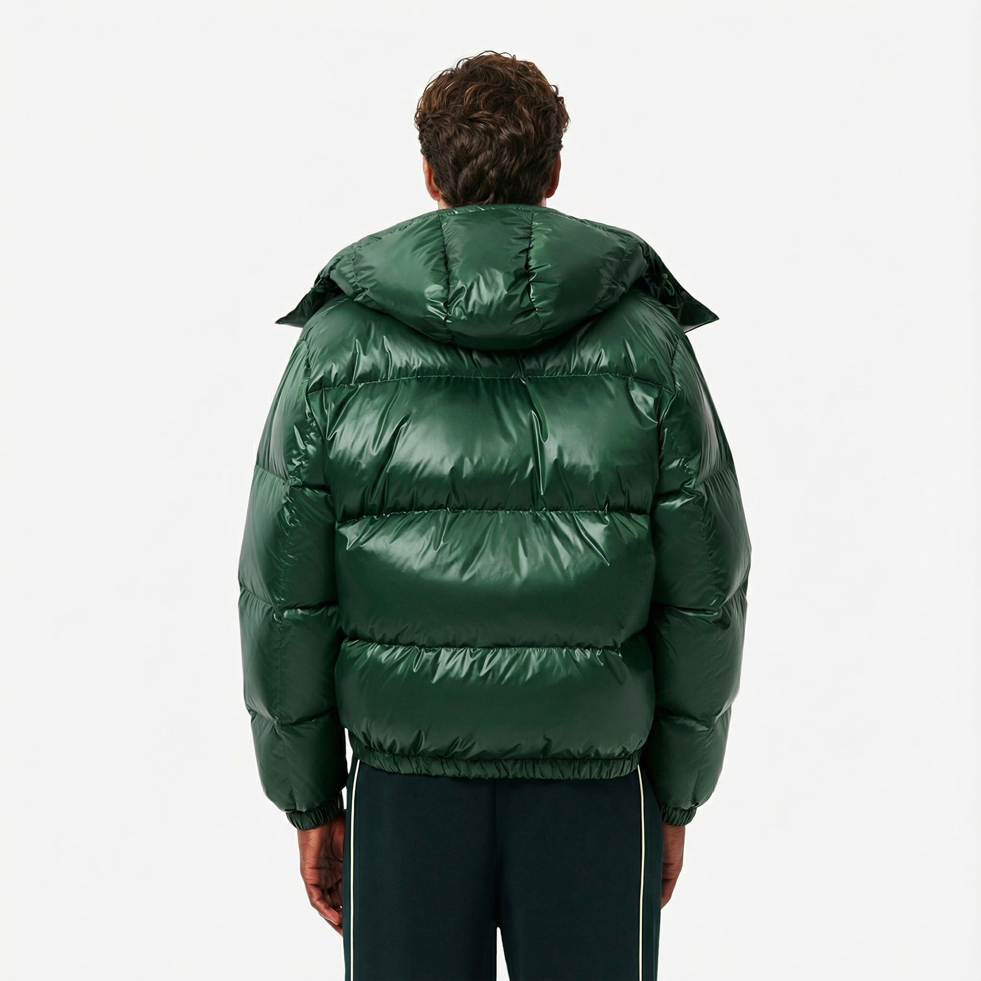 Lacoste Erkek Relaxed Fit Kapüşonlu Yeşil Mont