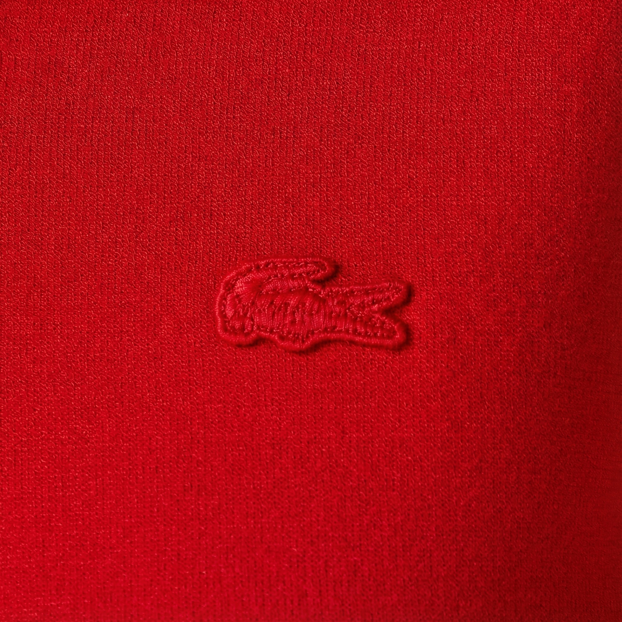 Lacoste Kadın Regular Fit Polo Yaka Kırmızı Kazak