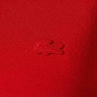  Lacoste Kadın Regular Fit Polo Yaka Kırmızı Kazak