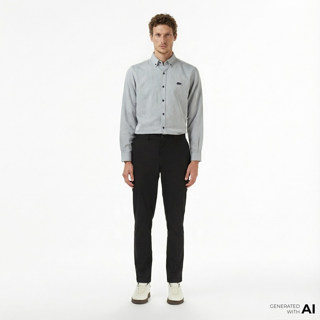  Lacoste Erkek Slim Fit Siyah Pantolon