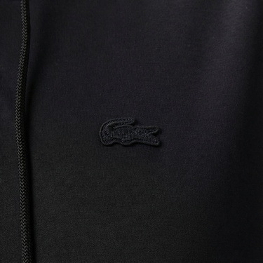  Lacoste Kadın Relaxed Fit Kapüşonlu Siyah Sweatshirt