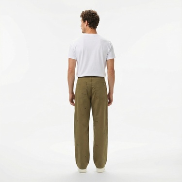  Lacoste Erkek Relaxed Fit Haki Pantolon