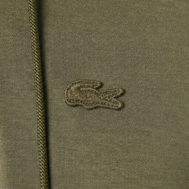  Lacoste Kadın Relaxed Fit Kapüşonlu Haki Sweatshirt