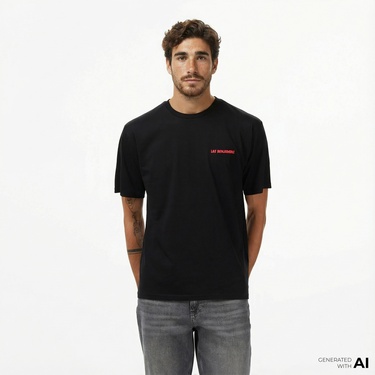  Les Benjamins Relaxed 025 Erkek Siyah T-Shirt