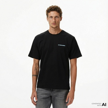  Les Benjamins Relaxed 028 Erkek Siyah T-Shirt