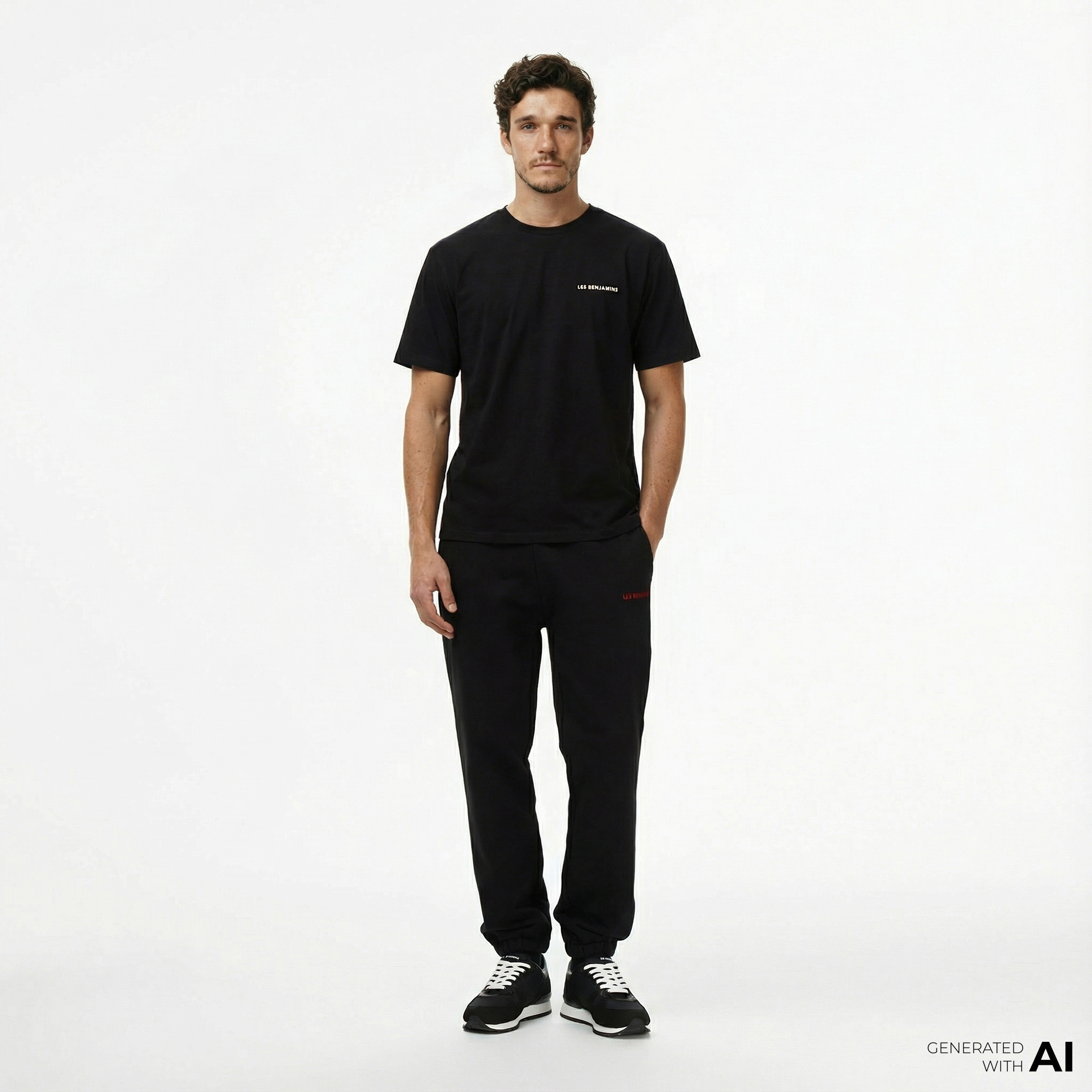  Les Benjamins 014 Erkek Siyah Eşofman Altı