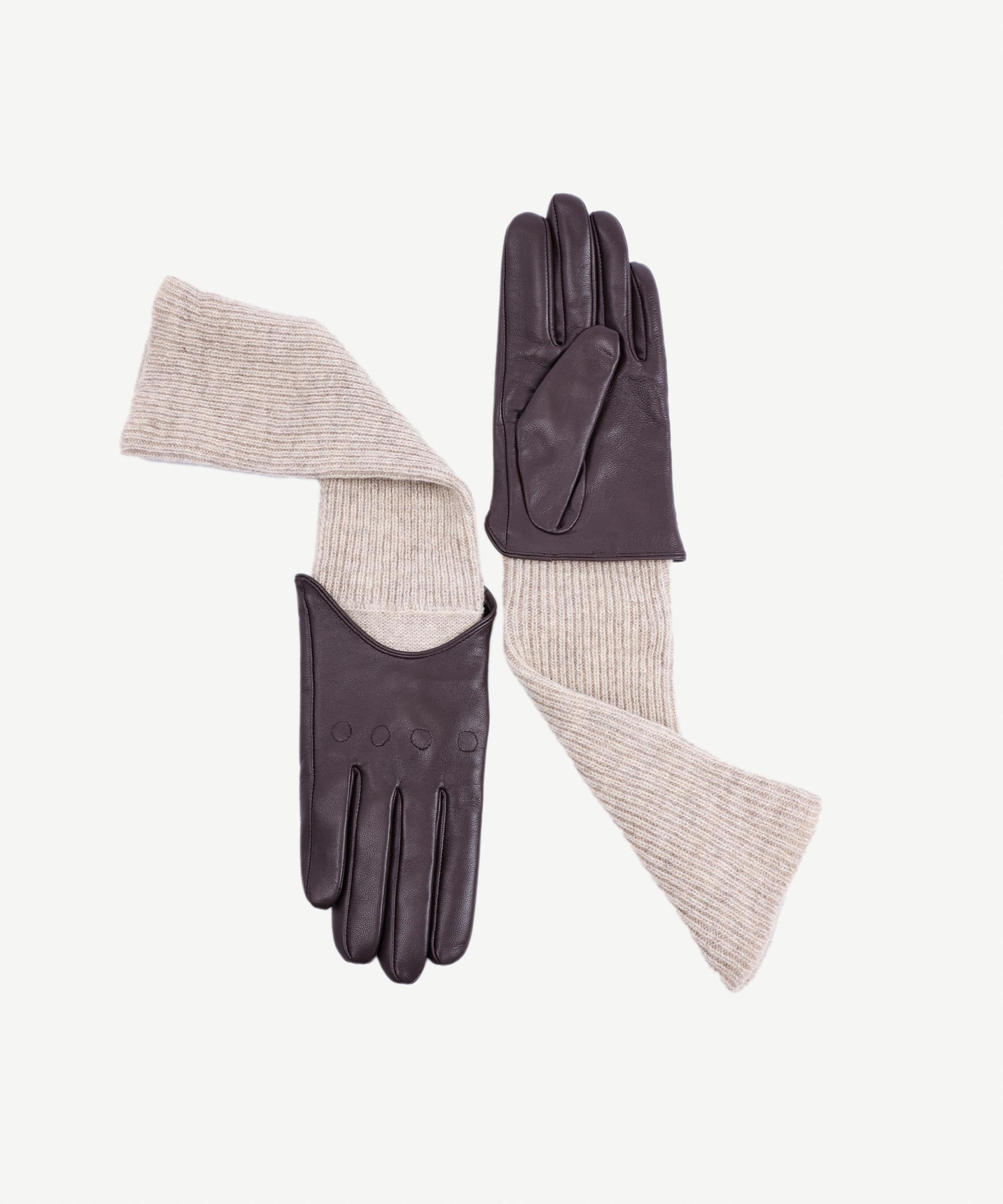 YARGICI Bileği Trikolu Deri Eldiven