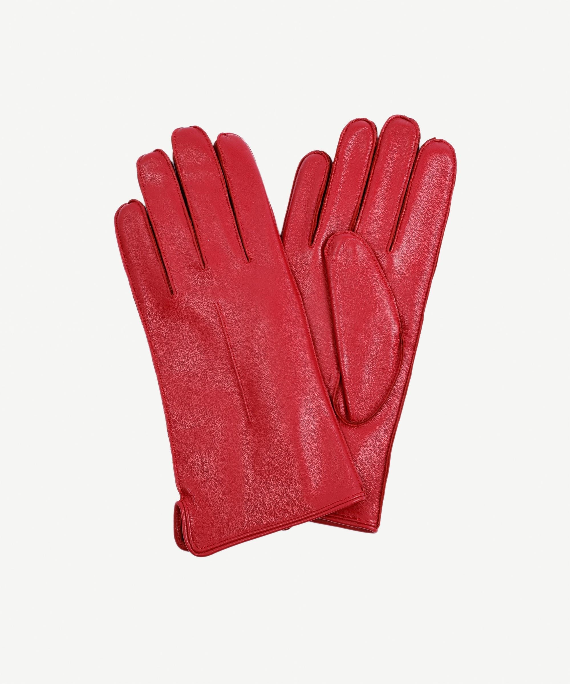 YARGICI Düz Renk Deri Eldiven