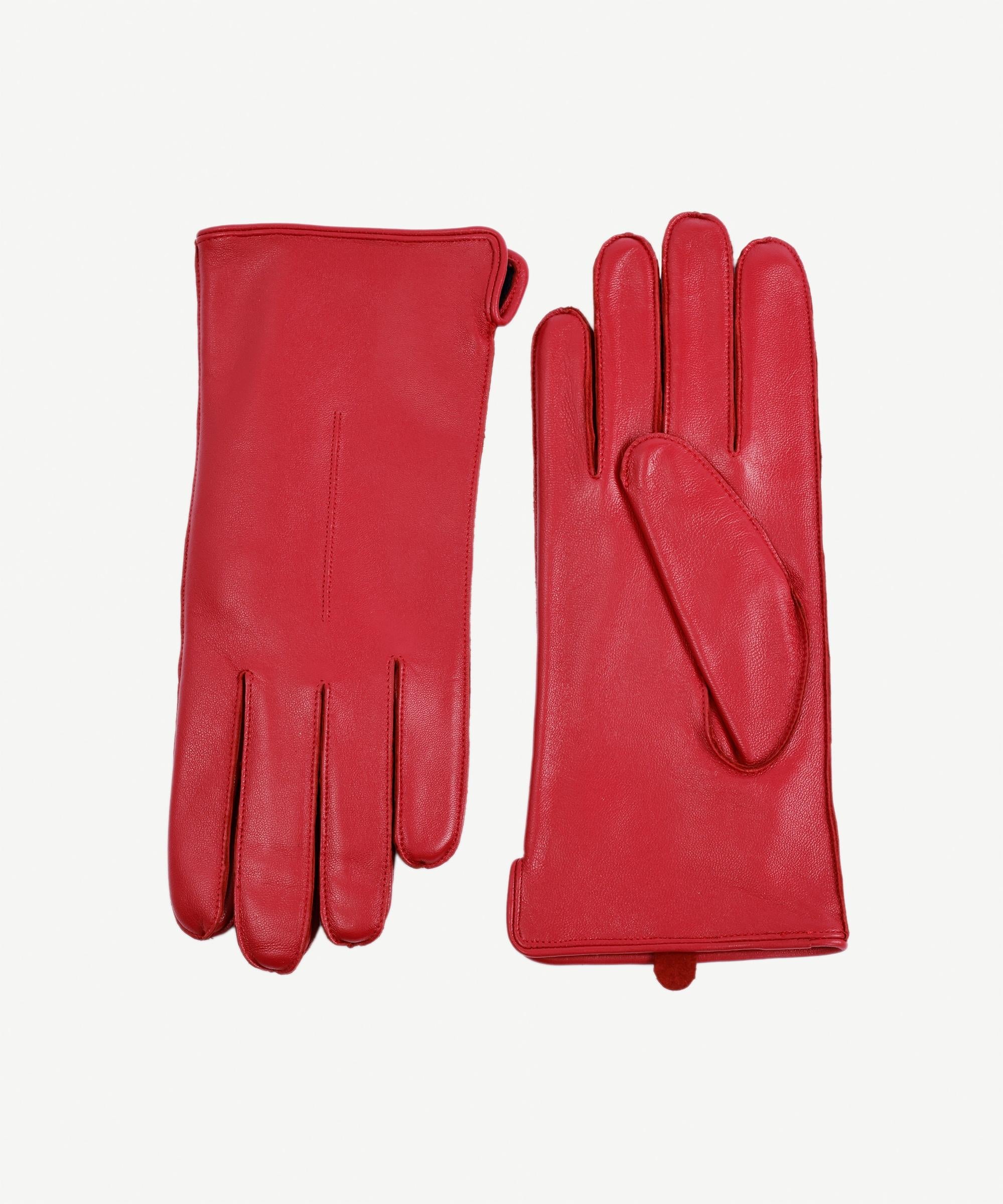 YARGICI Düz Renk Deri Eldiven