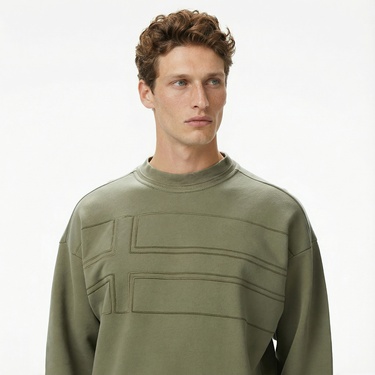  Napapijri B-Braies Erkek Haki Sweatshirt