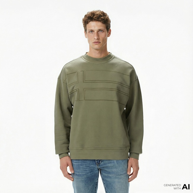  Napapijri B-Braies Erkek Haki Sweatshirt