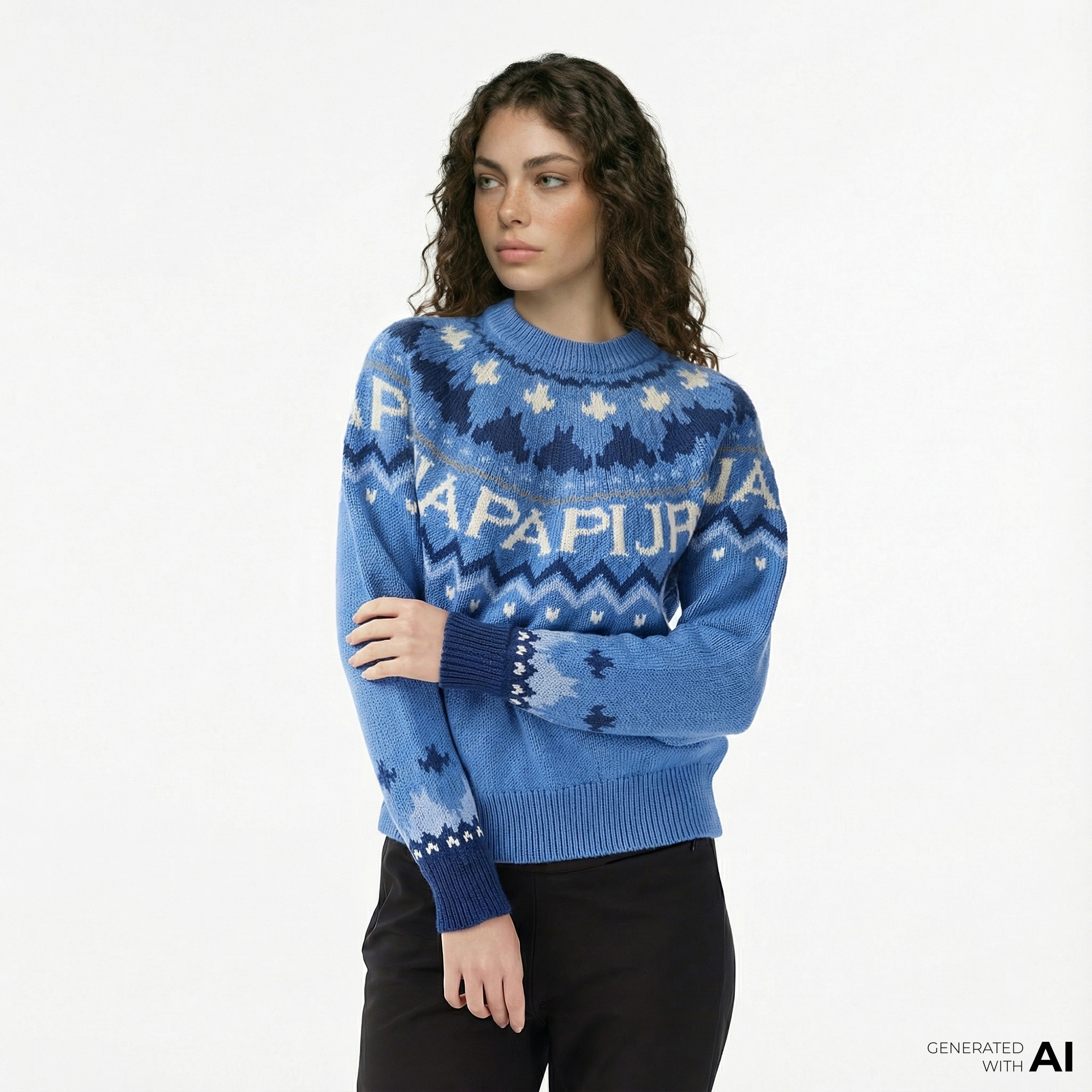 Napapijri D-Fiames Kadın Mavi Sweatshirt