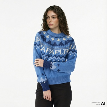  Napapijri D-Fiames Kadın Mavi Sweatshirt