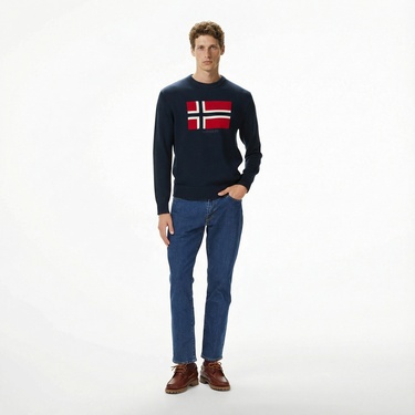  Napapijri D-Mura Erkek Mavi Kazak