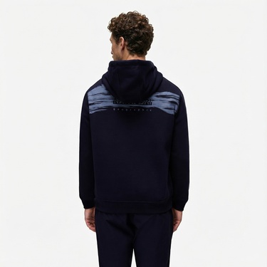  Napapijri B-Back Graphic Erkek Mavi Sweatshirt