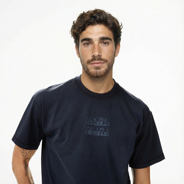  Napapijri S-Comel Erkek Mavi T-Shirt