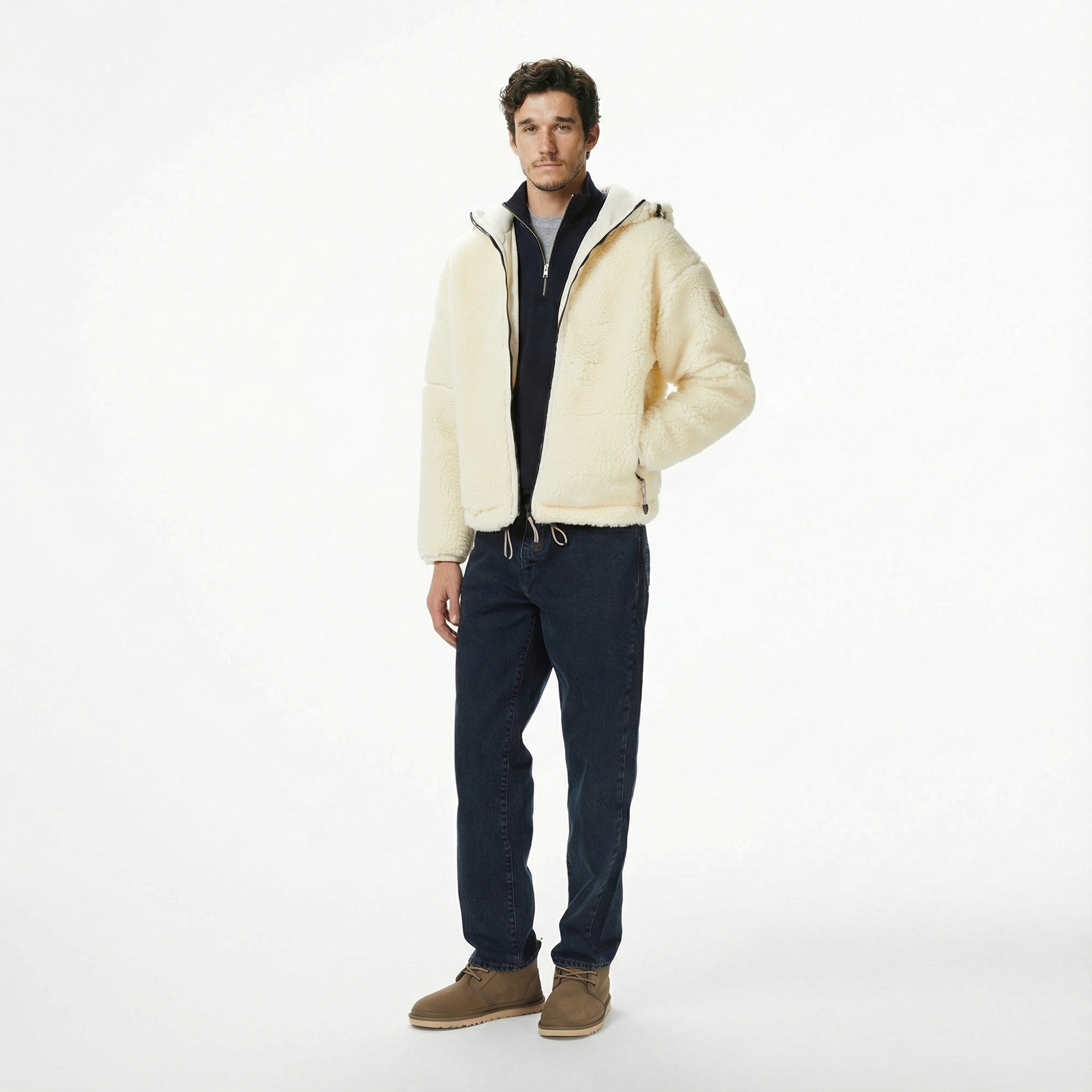 Napapijri T-Tires Erkek Bej Sweatshirt