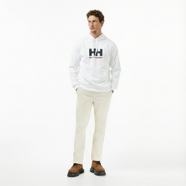  Helly Hansen Logo 3.0 Erkek Beyaz Sweatshirt