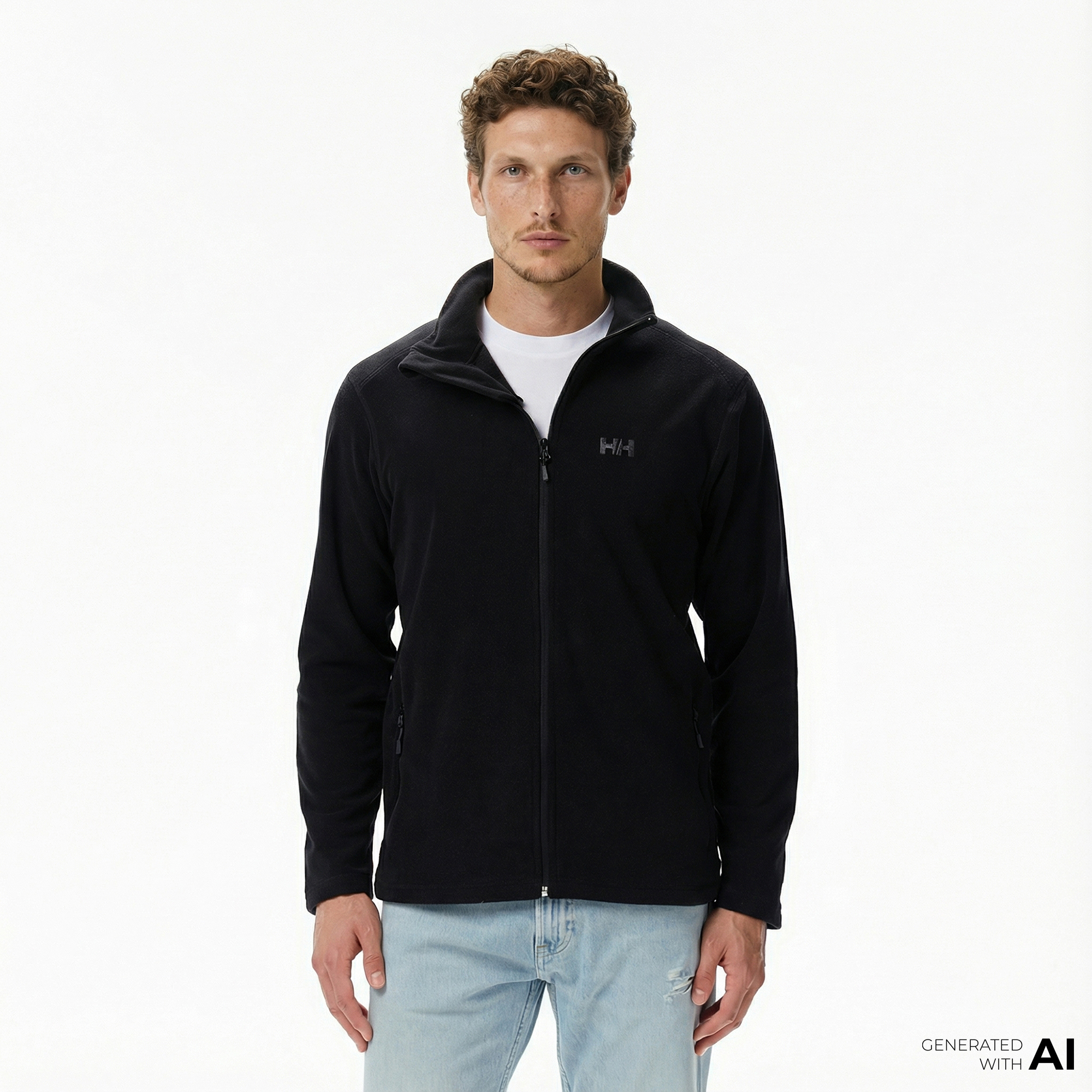  Helly Hansen Fullzip Polar Erkek Siyah Ceket