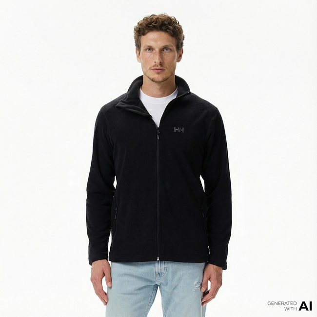  Helly Hansen Fullzip Polar Erkek Siyah Ceket