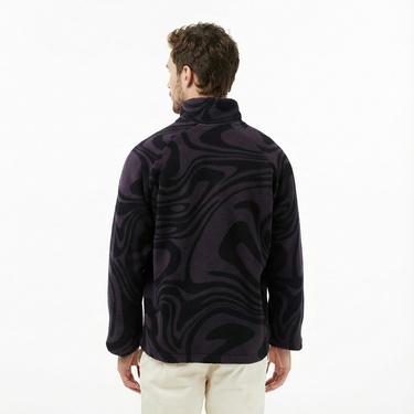  Helly Hansen Panorama Printed Pile Snap Erkek Siyah Ceket