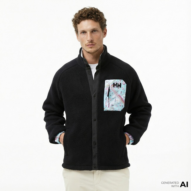  Helly Hansen Panorama Pile Snap Erkek Siyah Ceket