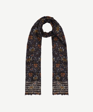  YARGICI Çiçek Desenli Yün Şal
