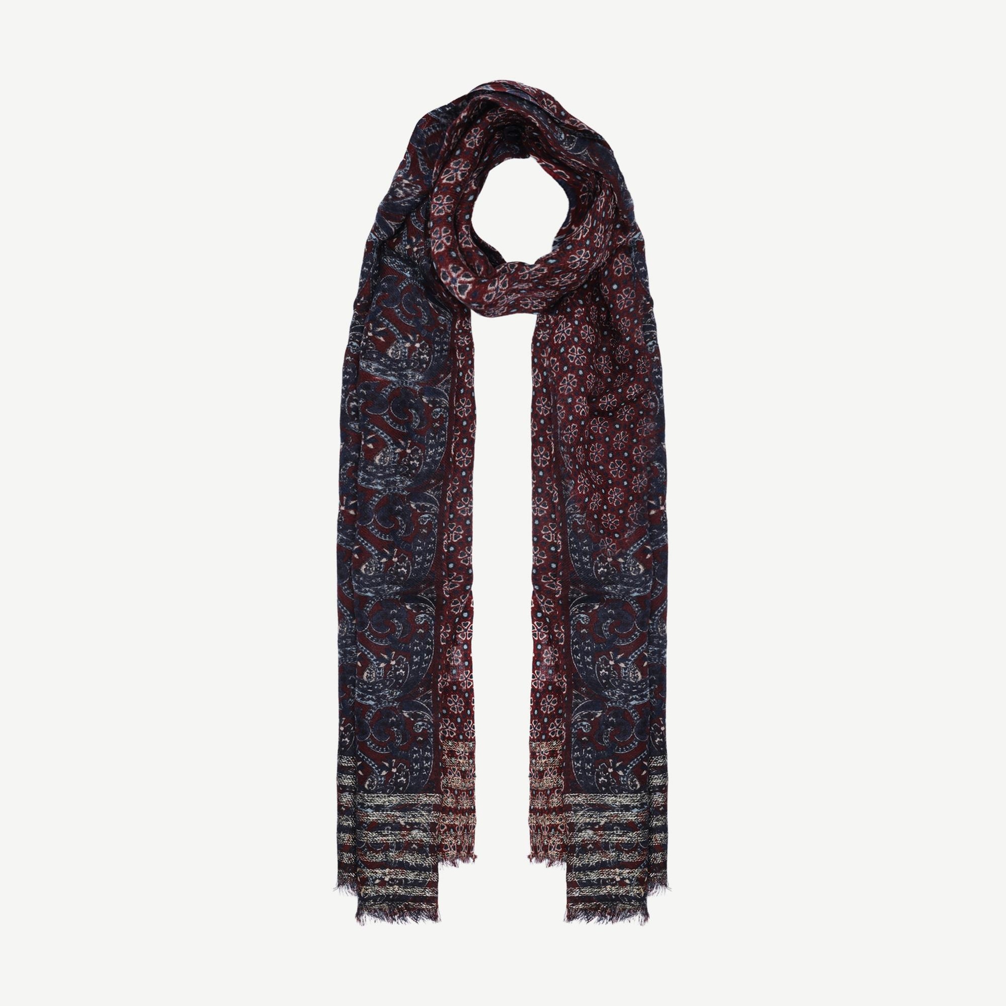 YARGICI Karışık Desenli Yün Şal